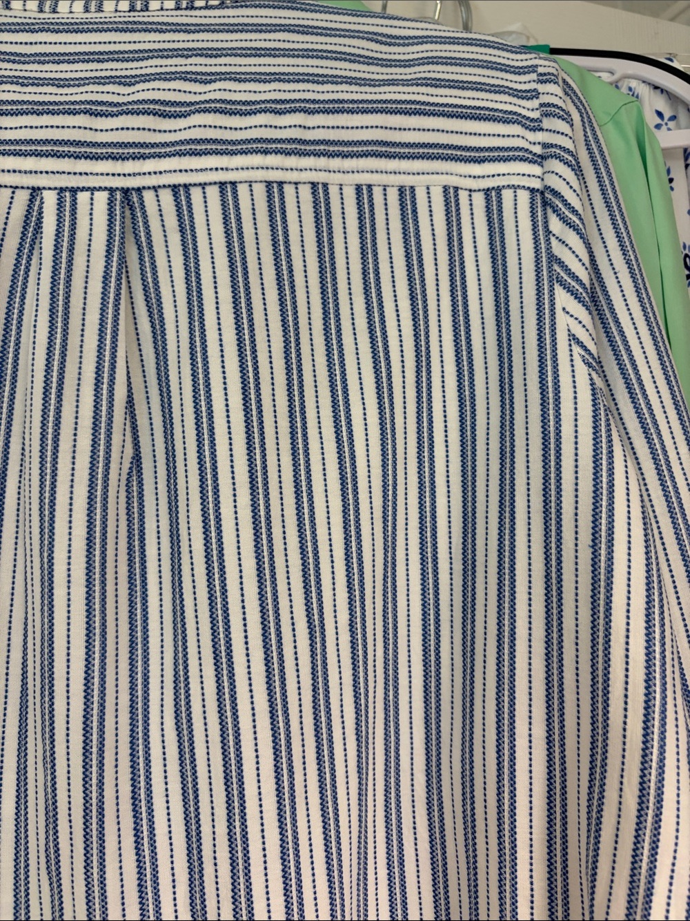 J. Crew Blue and White Striped Midi Shirt Dress - Picture 7 of 13